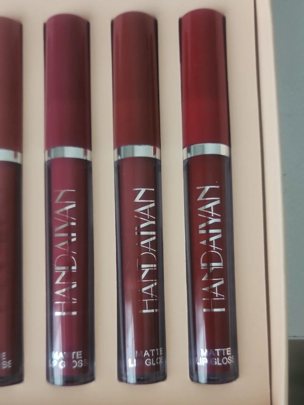 Matte Liquid Lipstick Set — Warm Pink & Red Neutrals; Set of 5.